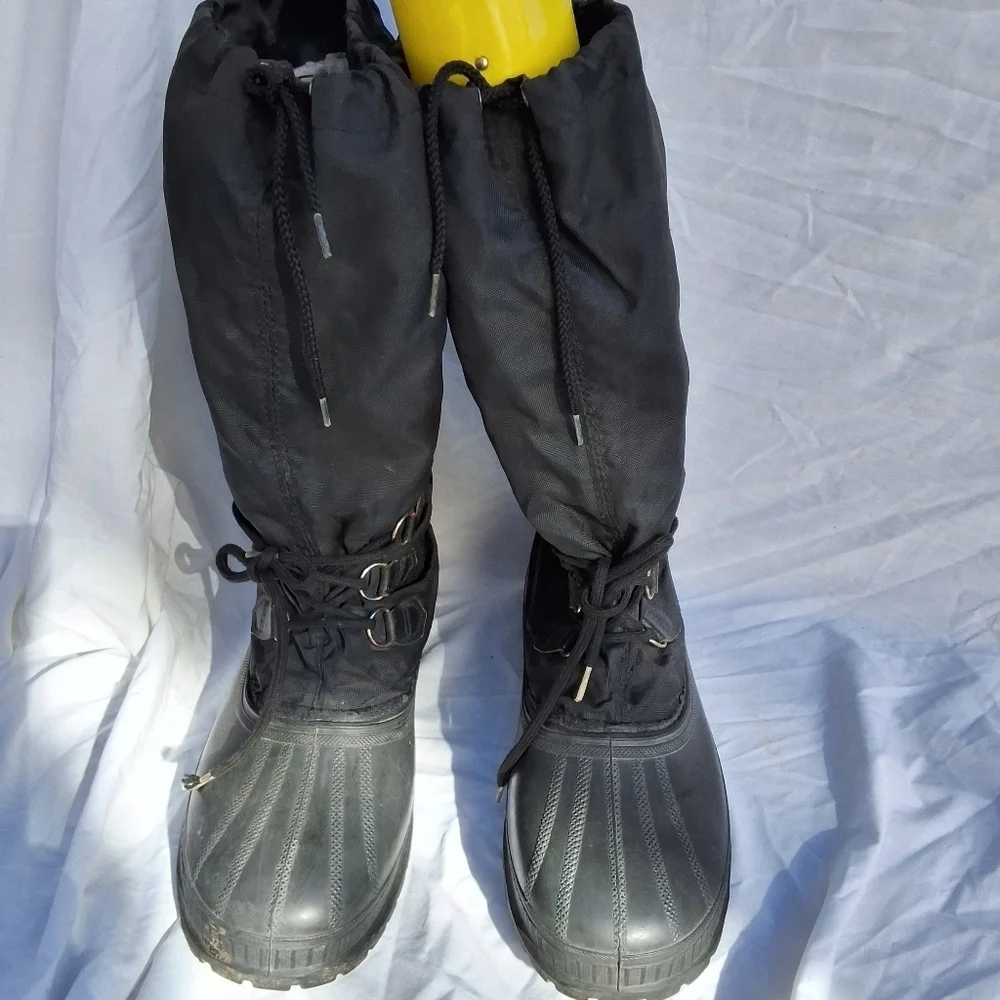Sorel Snowbear lined black Waterproof snow boots with steel Shank 10
